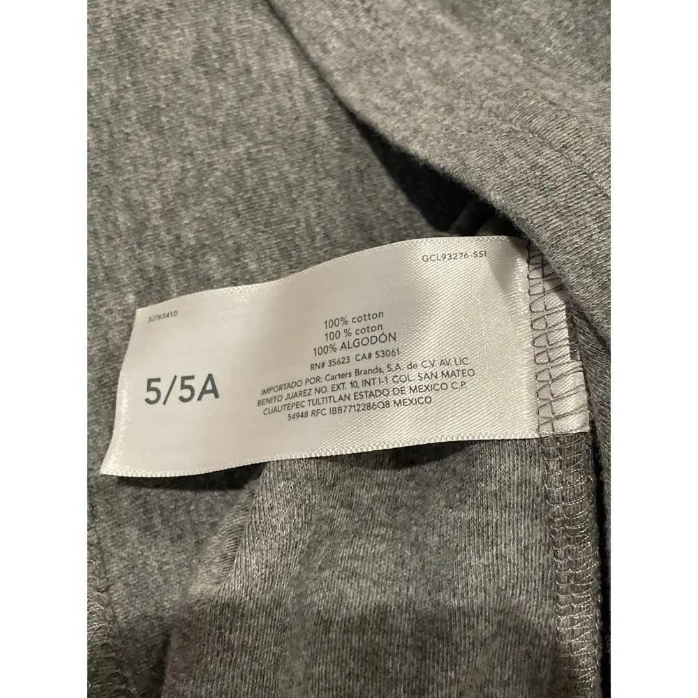 Carter's Kid Gray Turtleneck Knit Shirt Size 5/5A